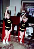 Peter and Will as Batmen